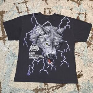 Darc Sport Wolves Club Vintage Collection Lightning Wolf Shirt Size Medium